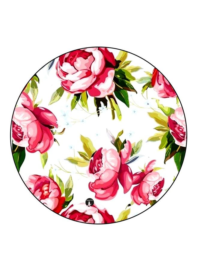 BP Floral Printed Fridge Magnet White/Pink/Green 5.5cm - Image 1