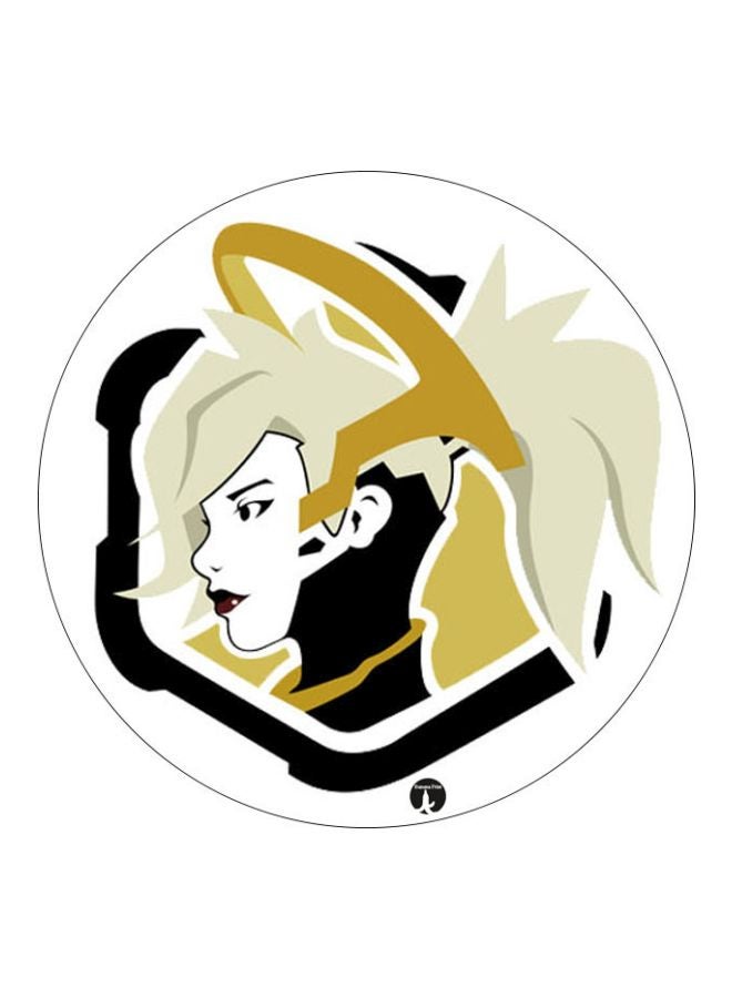 BP Cartoon Character Printed Fridge Magnet White/Black/Grey 5.5cm - Image 1