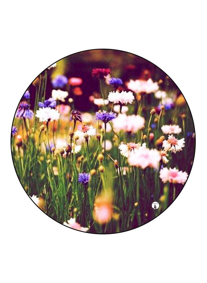 بي بي مغناطيس ثلاجة مُزين بطبعة زهور أخضر/أبيض/أرجواني 5.5سم - Image 1