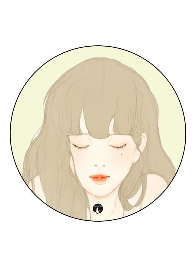 BP Girl Printed Fridge Magnet Beige/Orange/Black 5.5cm  - Image 1