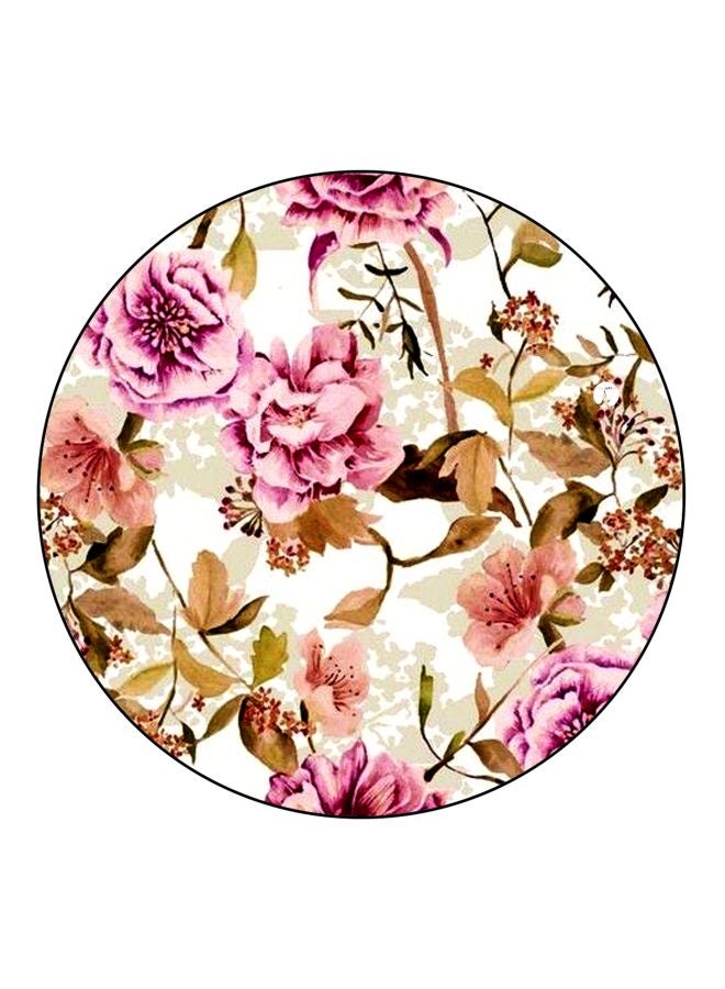 BP Floral Printed Fridge Magnet Pink/Beige/Brown 5.5cm - Image 1