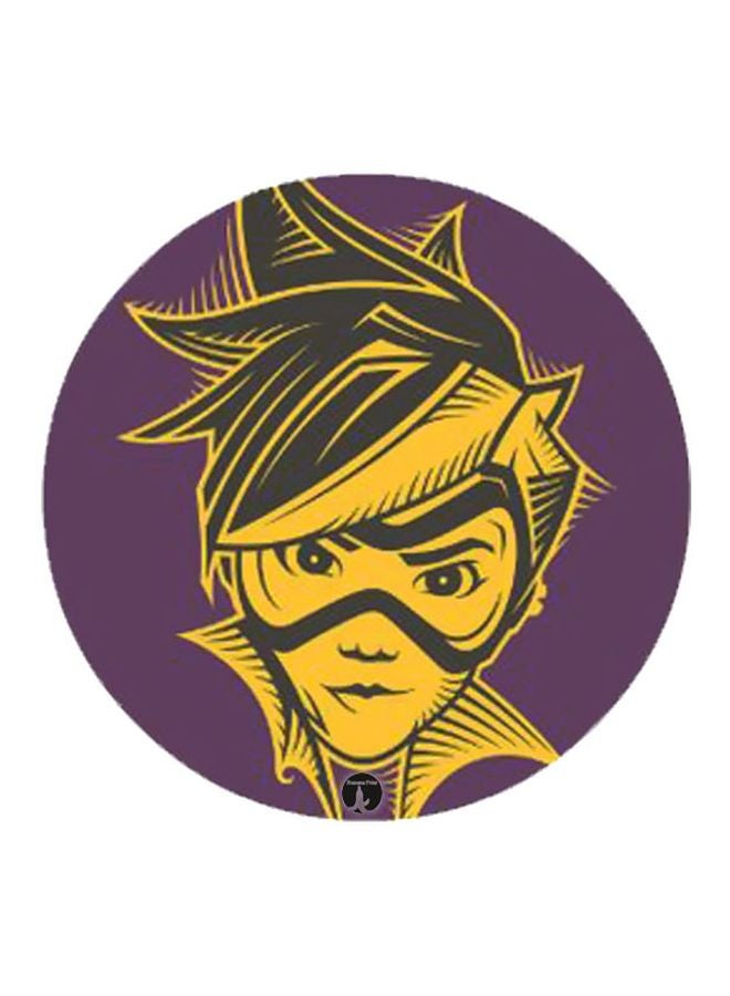 بي بي مغناطيس ثلاجة مُزين بطبعة بتصميم كرتوني أرجواني/ أصفر/ أسود 5.5سم - Image 1