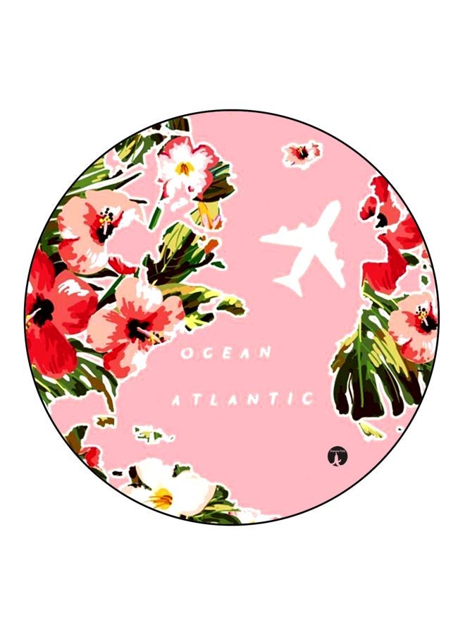 بي بي مغناطيس ثلاجة مُزين بطبعة زهور وردي/ أحمر/ أخضر 5.5سم - Image 1