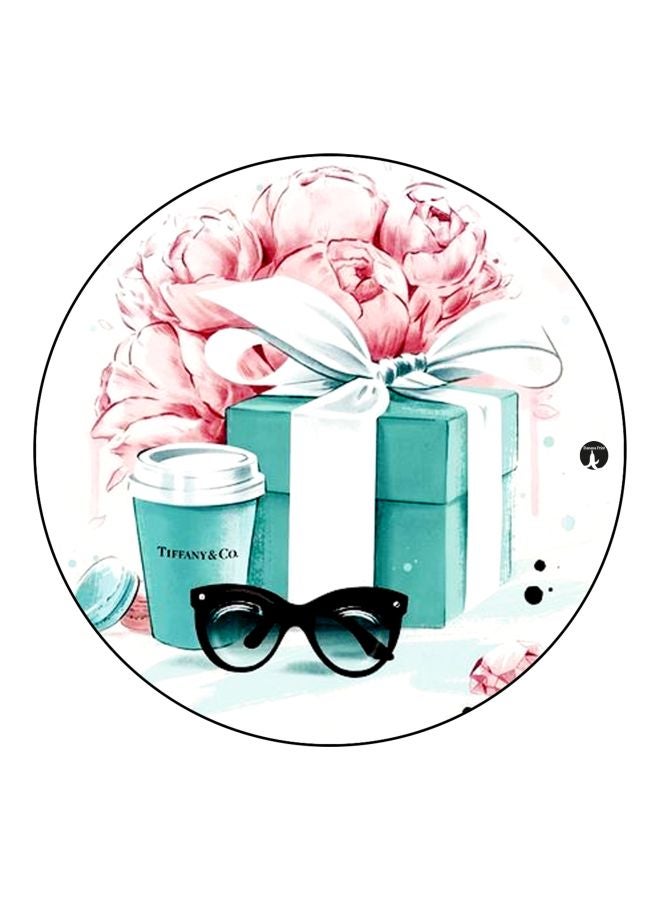 بي بي مغناطيس للثلاجة بطبعة صندوق هدايا وردي/أخضر/أبيض 5.5سم - Image 1