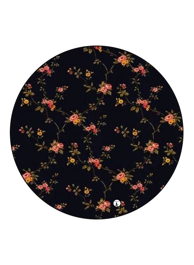 بي بي مغناطيس ثلاجة مُزين بطبعة زهور أسود/ وردي/ أخضر 5.5سم - Image 1