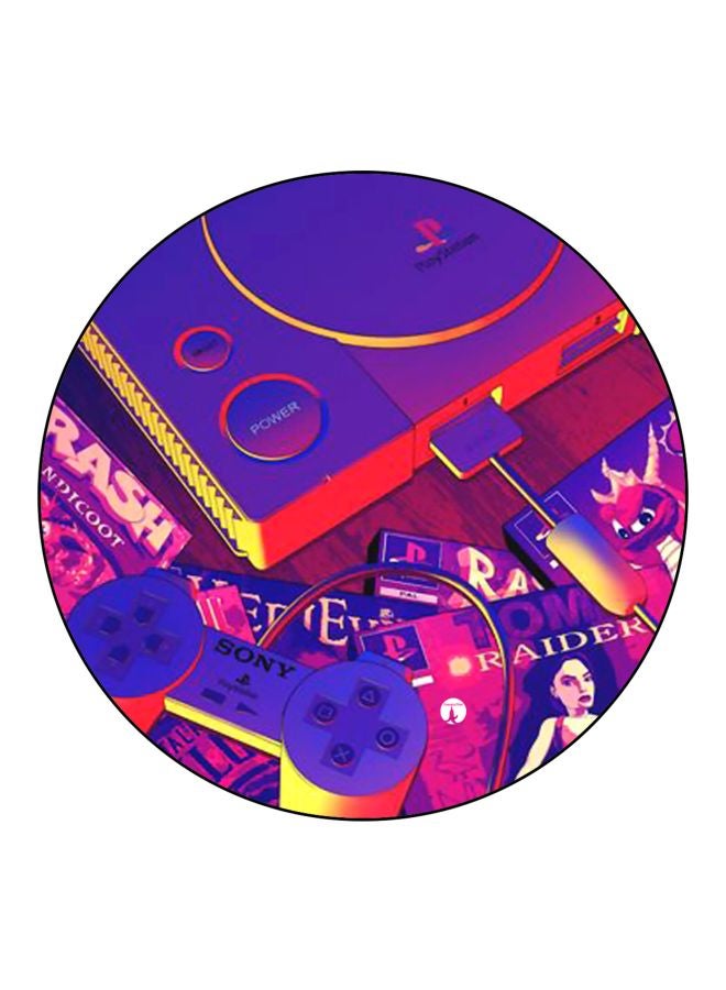 BP Printed Fridge Magnet Purple/Pink/Yellow 5.5cm - Image 1