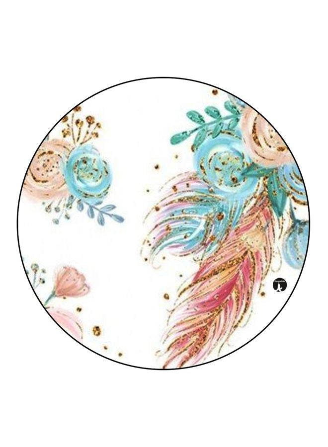 بي بي مغناطيس ثلاجة مُزين بطبعة زهور أبيض/أزرق/وردي 5.5سم - Image 1