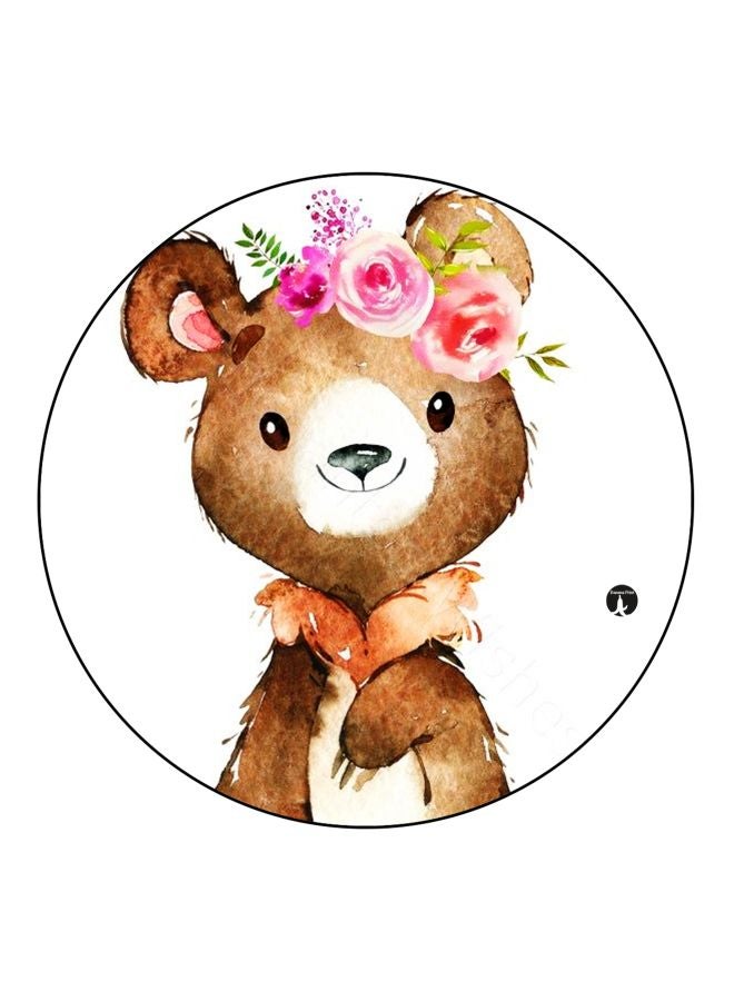 BP Cartoon Printed Fridge Magnet White/Brown/Pink 5.5cm - Image 1