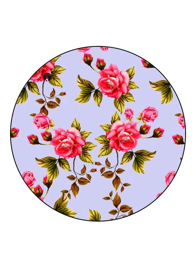 بي بي مغناطيس ثلاجة مُزين بطبعة زهور وردي/ أخضر/ بنفسجي 5.5سم - Image 1