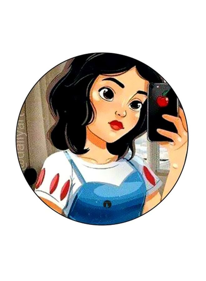 بي بي مغناطيس ثلاجة مُزين بطبعة لفتاة بيج/ أزرق/ أبيض 5.5سم - Image 1