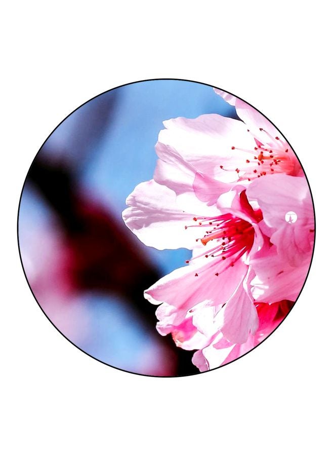 BP Flower Printed Fridge Magnet Pink/Blue/Red 5.5cm - Image 1