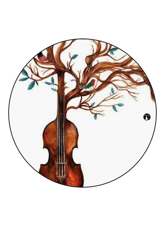 بي بي مغناطيس للثلاجة بطبعة جيتار أبيض/بني/أخضر 5.5سم - Image 1