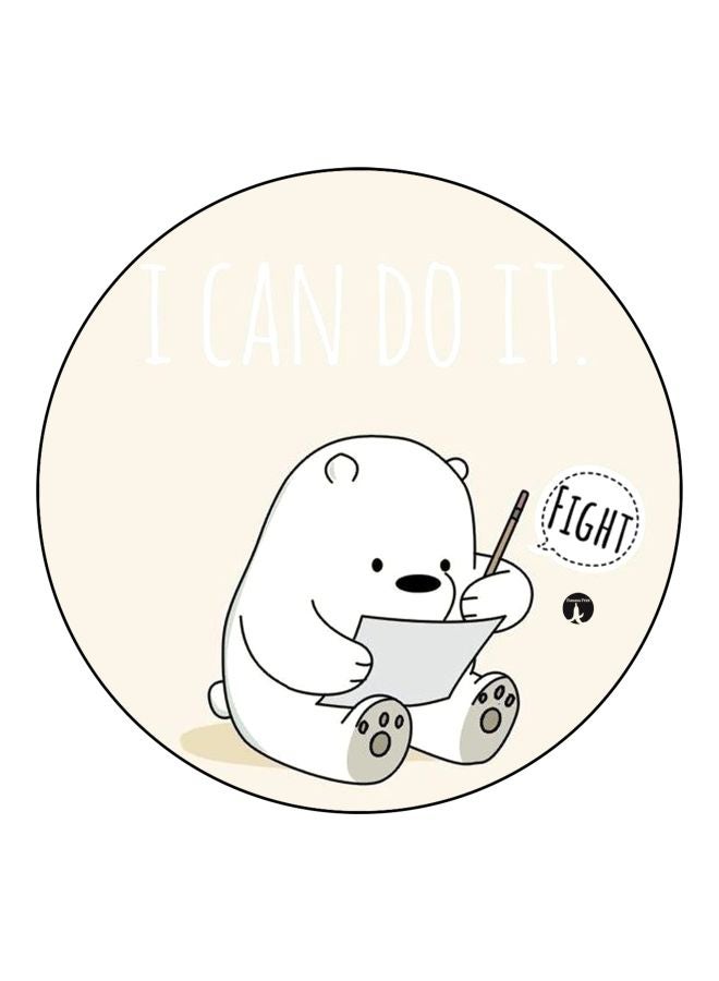BP I Can Do It Printed Fridge Magnet Beige/White/Black 5.5cm  - Image 1