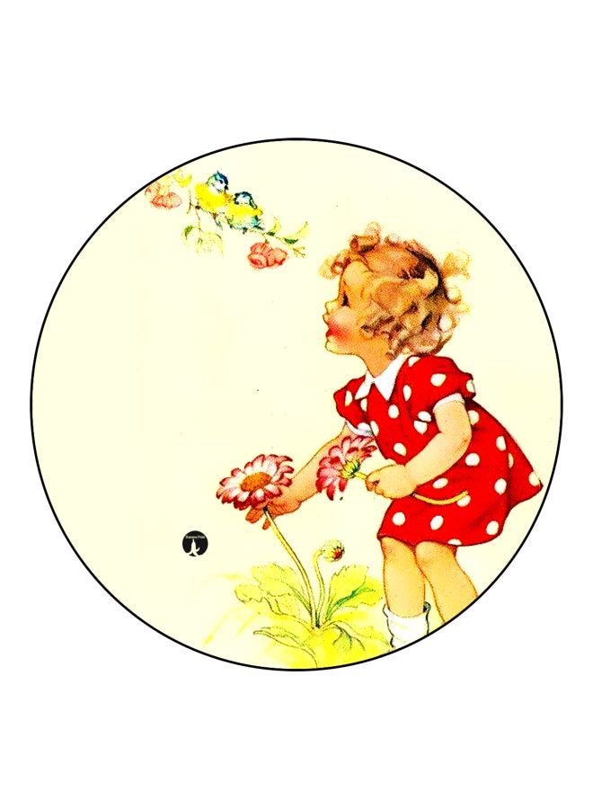 بي بي مغناطيس لتزيين الثلاجة مزين بطبعات بيج/ أحمر/ أصفر 5.5سم - Image 1