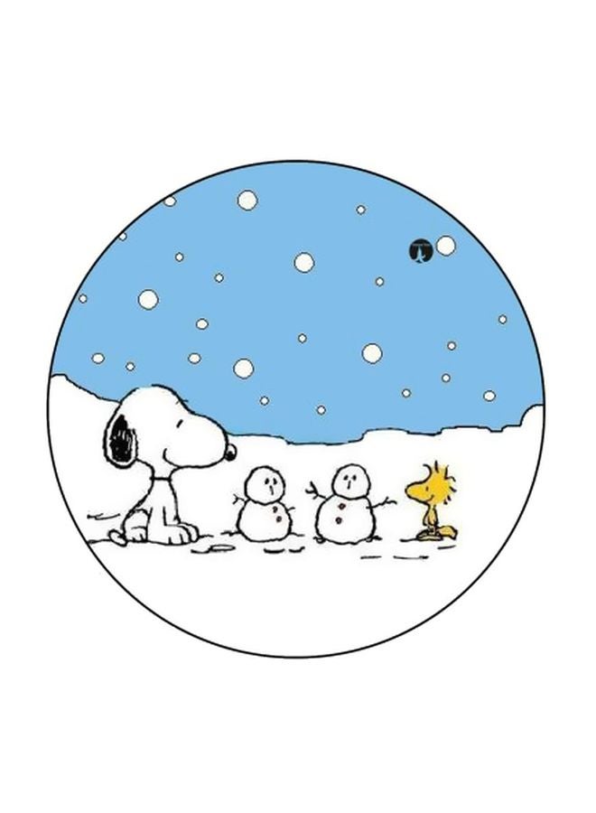 بي بي مغناطيس ثلاجة مُزين بطبعة كلب أبيض/أزرق 5.5سم - Image 1