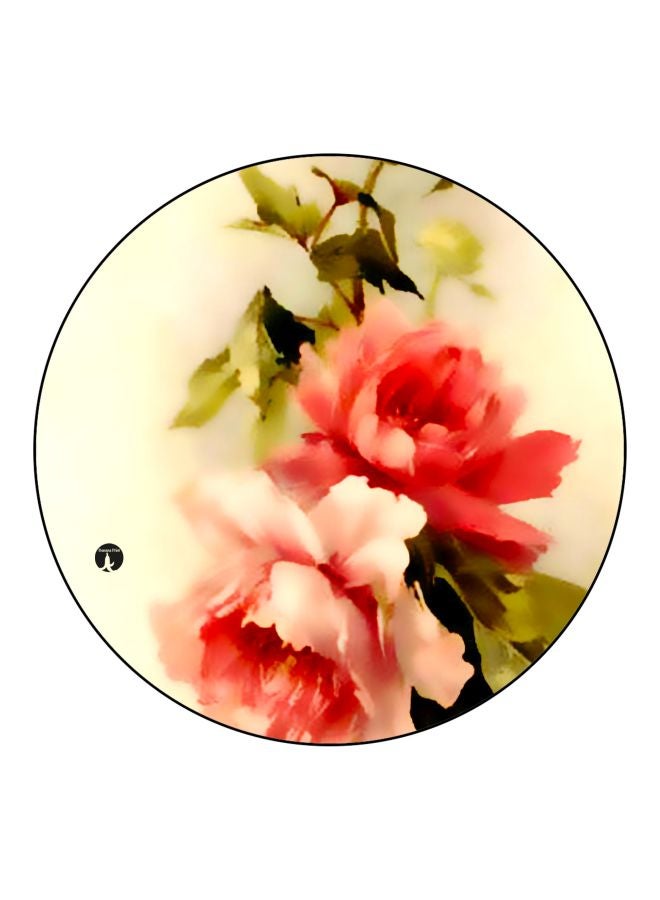 بي بي مغناطيس ثلاجة مُزين بطبعة زهور بيج / وردي / أخضر 5.5سم - Image 1