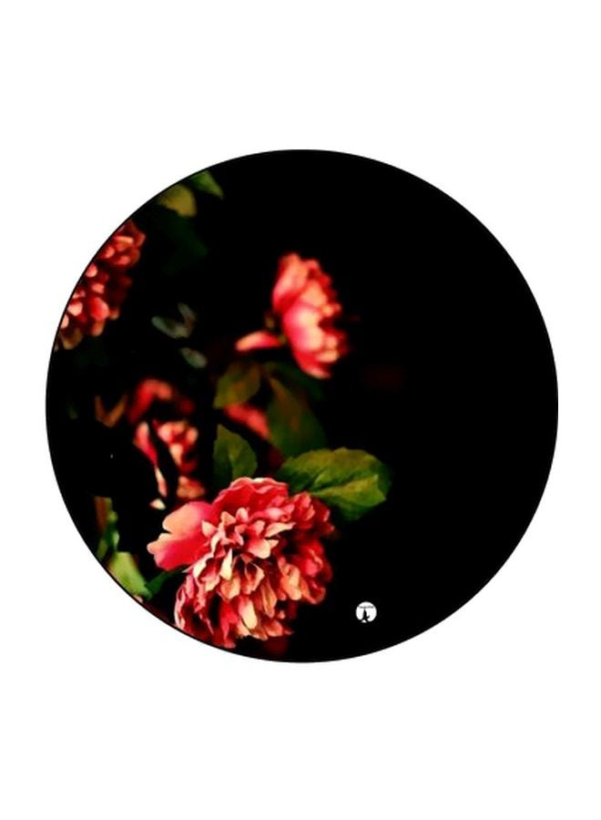 BP Flower Printed Fridge Magnet Black/Red/Green 5.5cm - Image 1