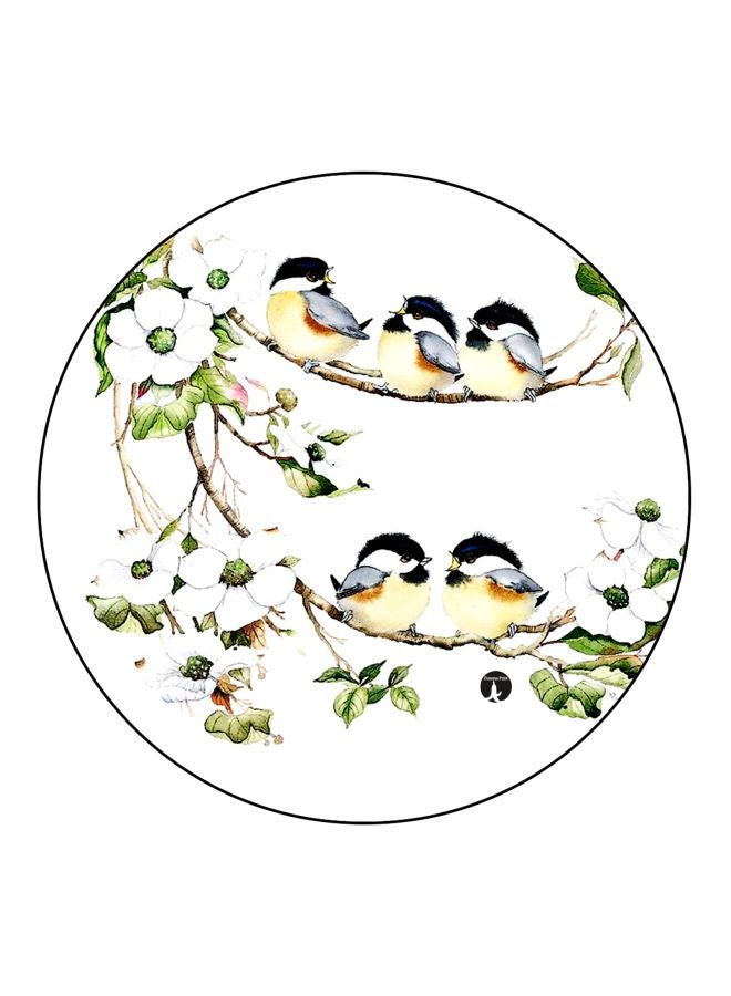 بي بي مغناطيس ثلاجة مُزين بطبعة لمنظر طبيعي أبيض/أصفر/أخضر 5.5سم - Image 1