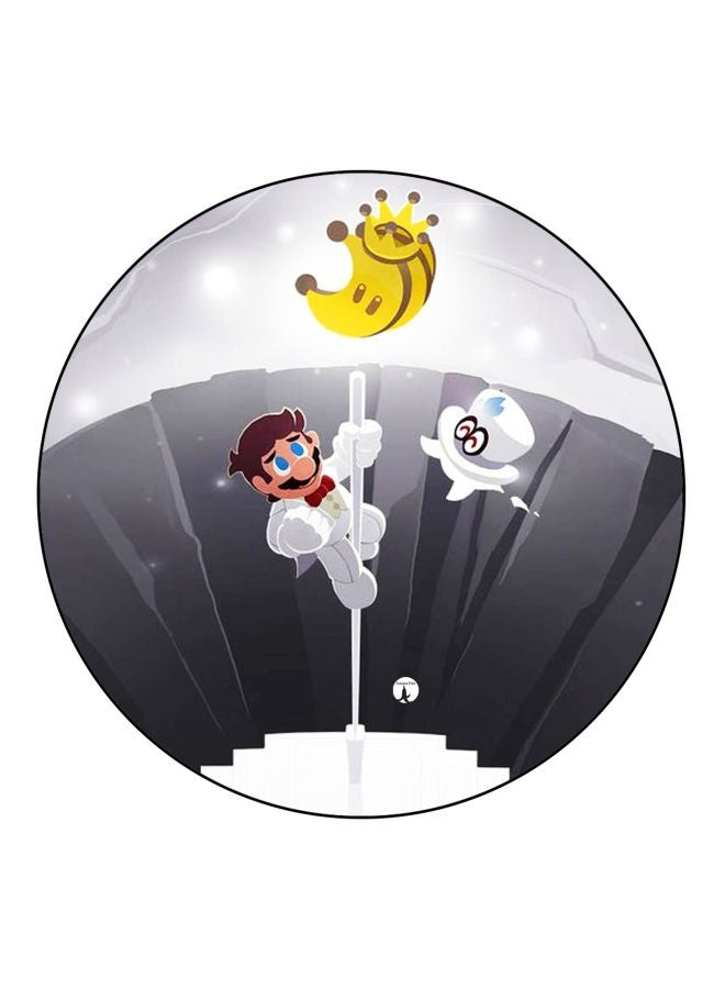 بي بي مغناطيس ثلاجة مُزين بطبعة لسوبر ماريو رمادي / أبيض / أصفر 5.5سم - Image 1