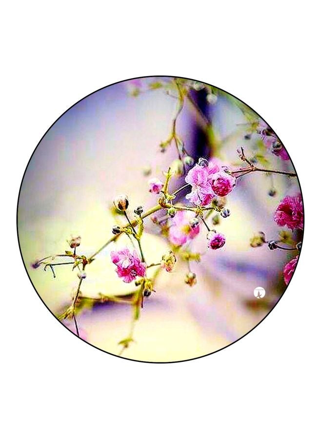 بي بي مغناطيس ثلاجة مُزين بطبعة زهور بنفسجي/أخضر/أصفر 5.5سم - Image 1