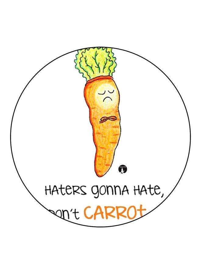 بي بي قطعة مغناطيس للثلاجة مطبوع عليها اقتباس "Haters Gonna Hate" أبيض / برتقالي / أخضر 5.5سم  - Image 1