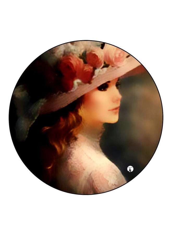 BP Girl Printed Fridge Magnet Beige/Brown/Red 5.5cm - Image 1