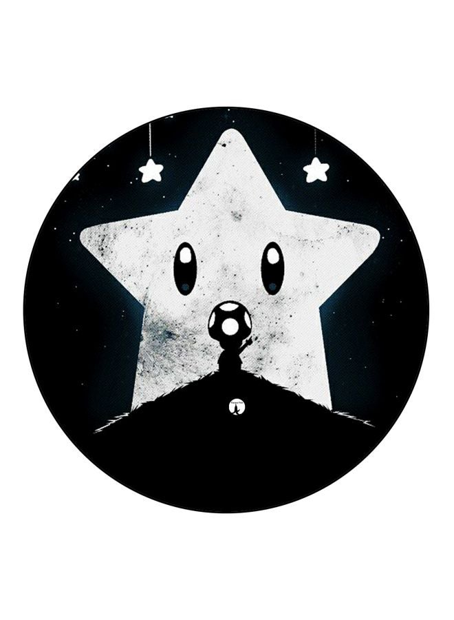 BP Star Printed Fridge Magnet White/Black 5.5cm - Image 1
