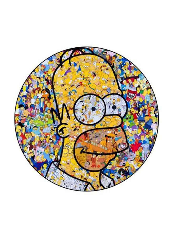 BP Simpsons Printed Fridge Magnet Yellow/White/Black 5.5cm - Image 1