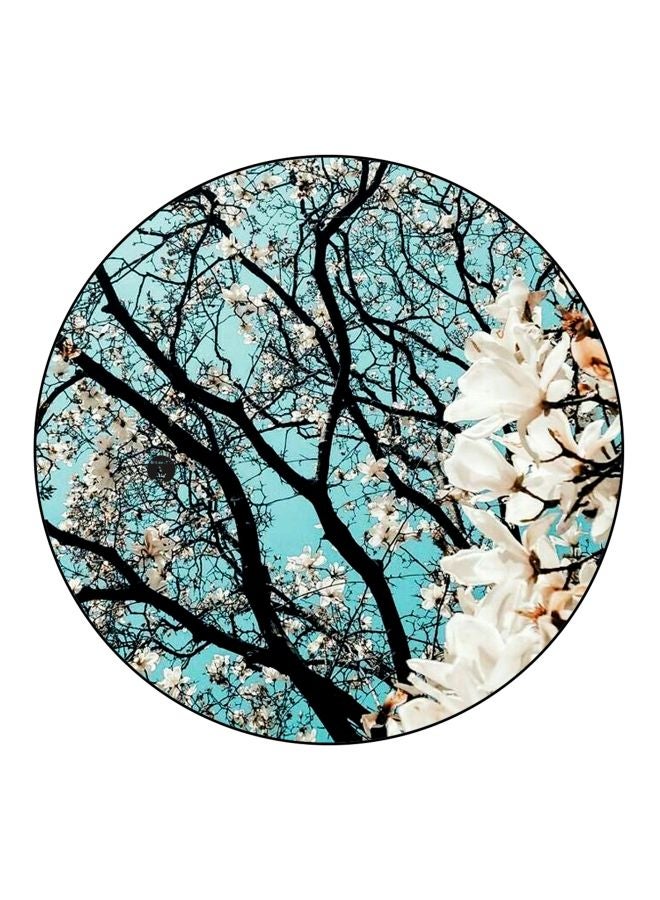 BP Floral Printed Fridge Magnet Blue/White/Black 5.5cm - Image 1