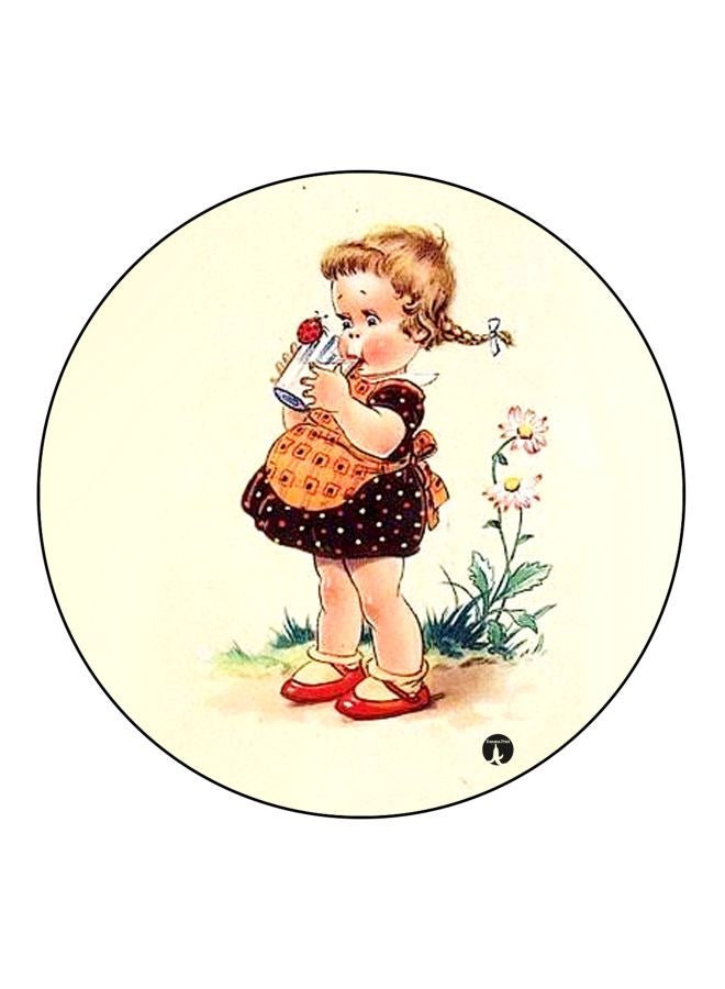 BP Girl Printed Fridge Magnet Beige/Green/Brown 5.5cm  - Image 1