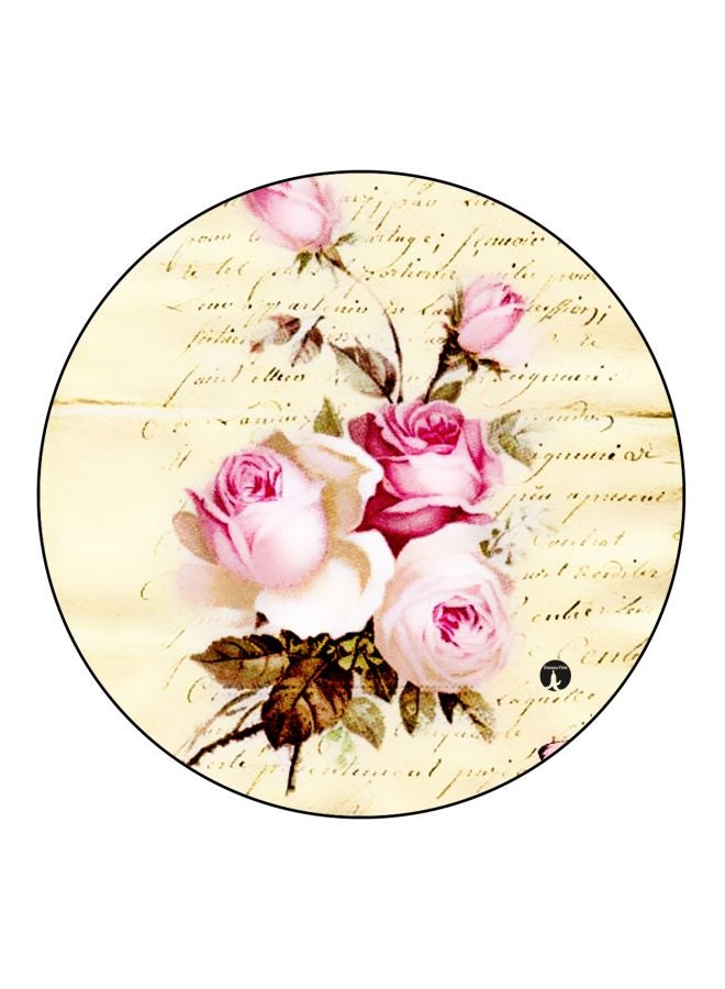 BP Floral Printed Fridge Magnet Beige/Pink/White 5.5cm  - Image 1