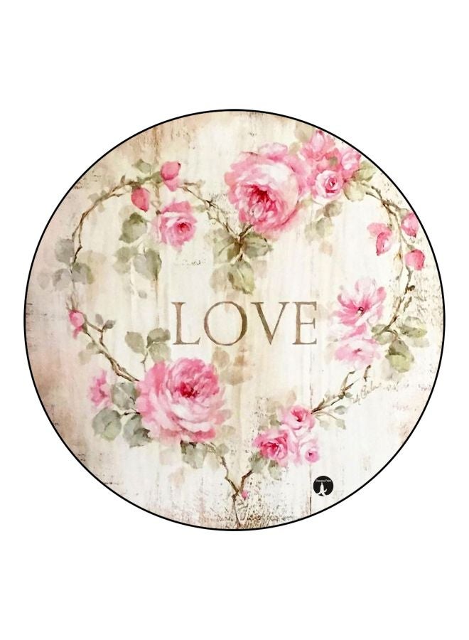 BP Love Printed Fridge Magnet White/Green/Pink 5.5cm - Image 1