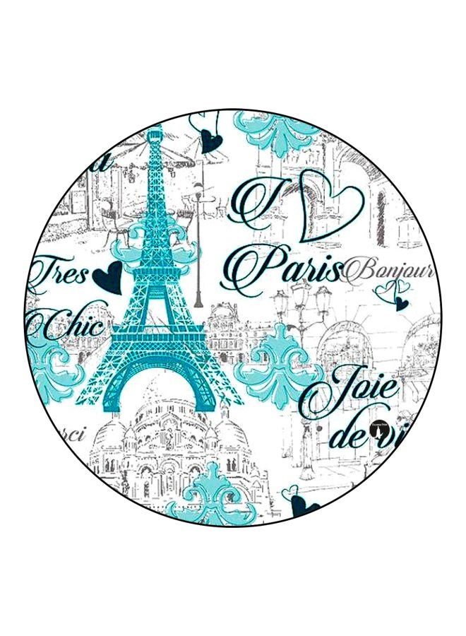 BP Eiffel Tower Printed Fridge Magnet White/Blue/Grey 5.5cm - Image 1