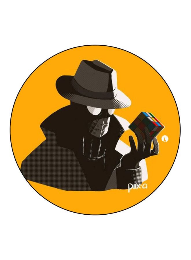 BP Cartoon Printed Fridge Magnet Yellow/Grey/Black 5.5cm - Image 1