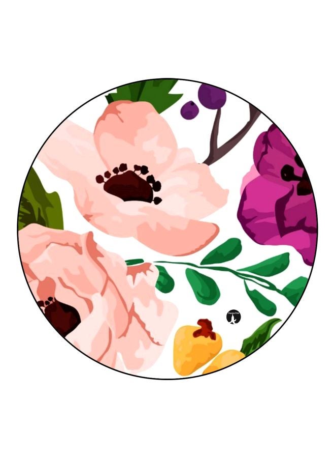 BP Floral Printed Fridge Magnet Pink/White/Green 5.5cm - Image 1