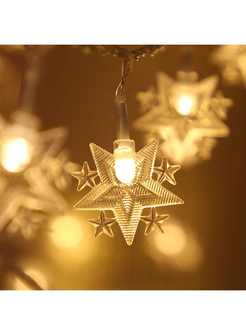 20-LED Stars Fairy String Light Yellow 3meter