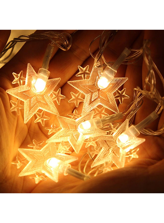 20-LED Stars Fairy String Light Yellow 3meter