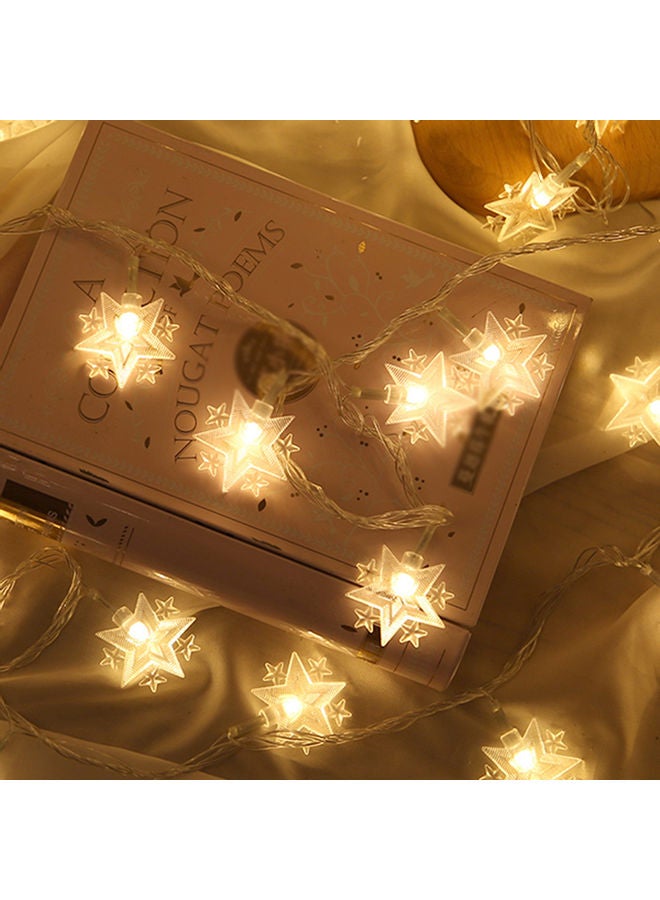 20-LED Stars Fairy String Light Yellow 3meter