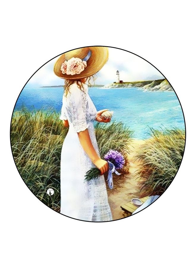 بي بي مغناطيس ثلاجة مُزين بطبعة لفتاة أخضر/أبيض/ أزرق 5.5سم - Image 1