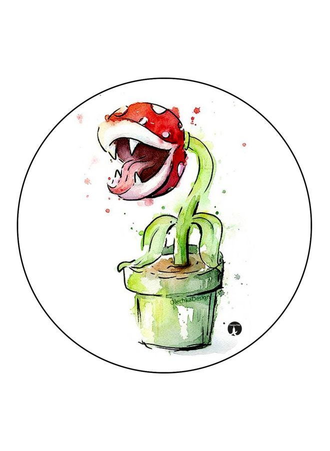 BP Piranha Plant Printed Fridge Magnet White/Green/Red 5.5cm - Image 1