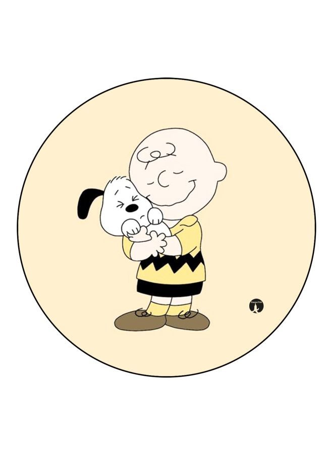 BP Cartoon Printed Fridge Magnet Beige/Black/White 5.5cm  - Image 1