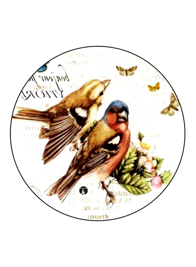 BP Bird Printed Fridge Magnet Brown/Green/White 5.5cm - Image 1