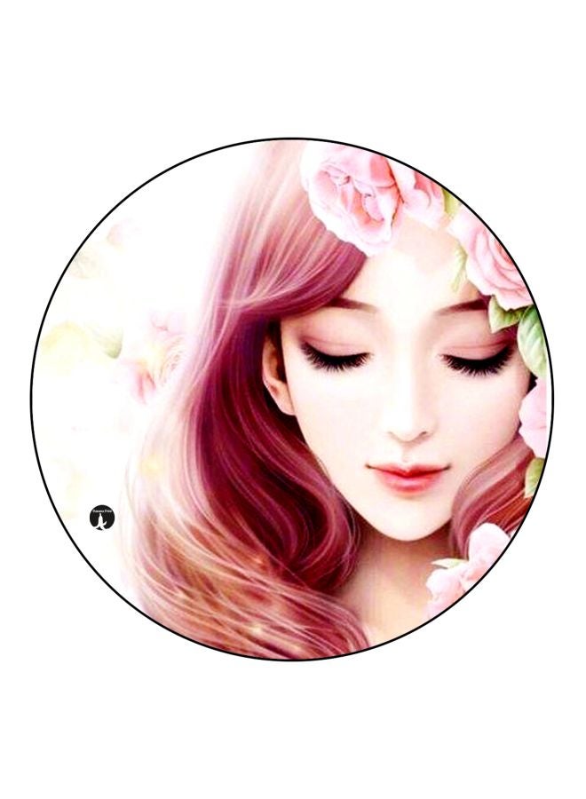 BP Girl Printed Fridge Magnet Beige/Pink/Green 5.5cm - Image 1