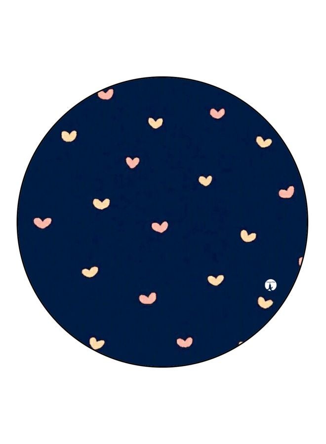 BP Heart Printed Fridge Magnet Blue/Beige/Pink 5.5cm  - Image 1