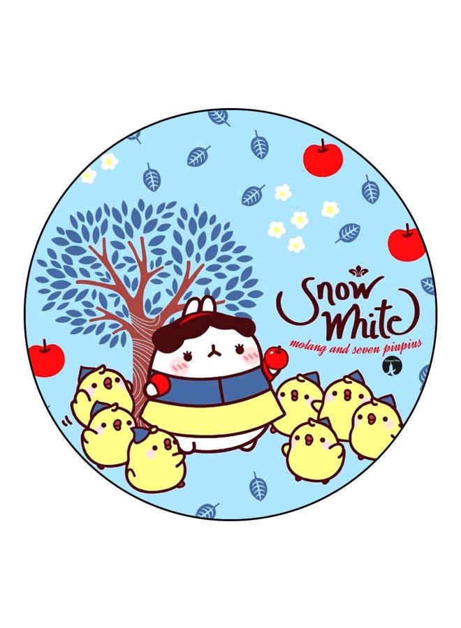 BP Snow White Molang And Seven Pinpins Printed Fridge Magnet Blue/Yellow/White 5.5cm - Image 1
