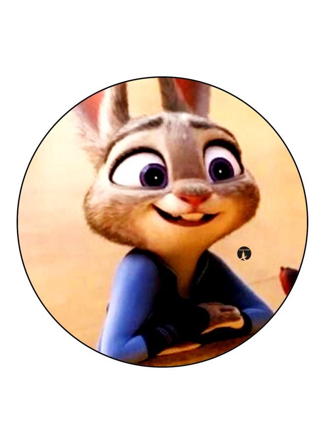 بي بي مغناطيس للثلاجة بطبعة أرنب بيج/ أزرق/ أسود 5.5سم - Image 1