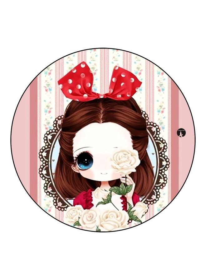 بي بي مغناطيس ثلاجة مُزين بطبعة بتصميم كرتوني بني/أحمر/بيج 5.5سم - Image 1