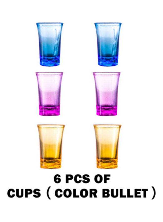 Shot Glass Dispenser With 6 Cups Blue/Purple/Yellow - Image 5