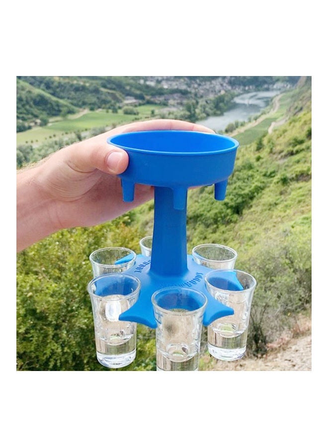 Shot Glass Dispenser With 6 Cups Blue/Purple/Yellow - Image 3