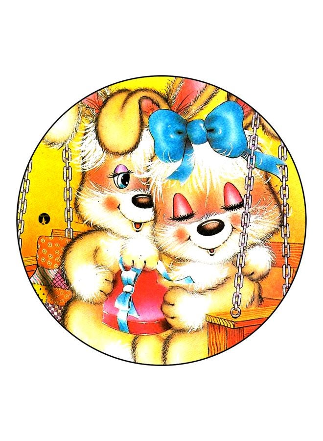 BP Cartoon Printed Fridge Magnet Yellow/Red/Blue 5.5cm - Image 1